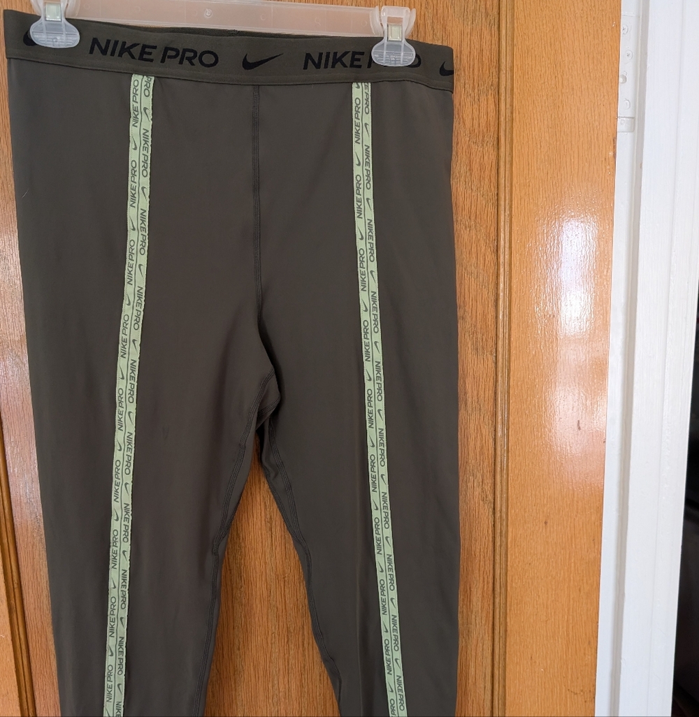 Nike Pro Olive Green Workout Leggings